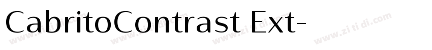 CabritoContrast Ext字体转换